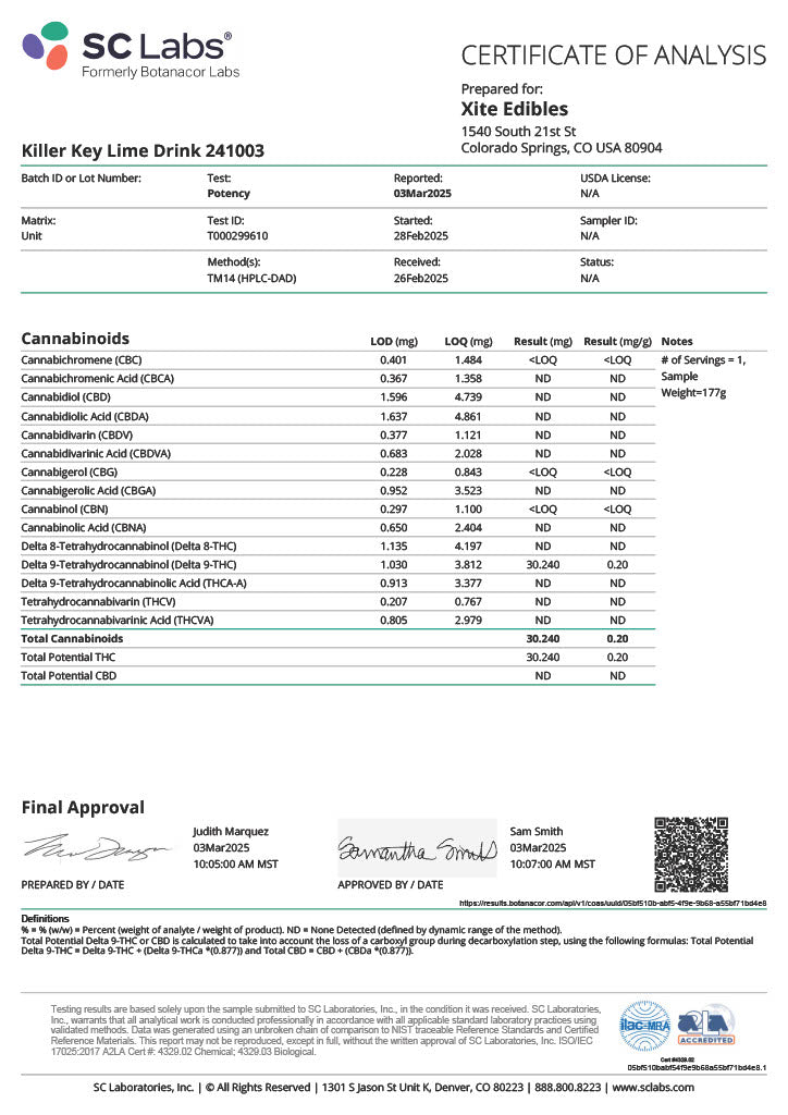 Xite Killer Key Lime Drink 4pk