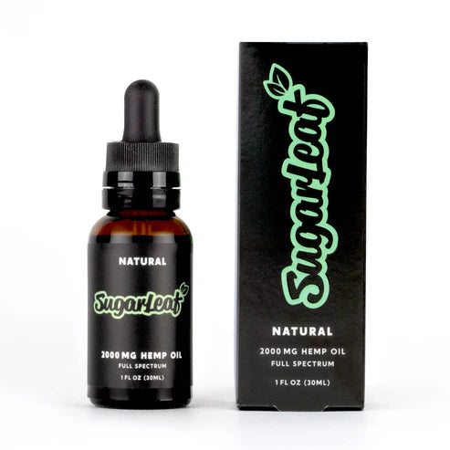 Sugarleaf 2000mg Full Spectrum CBD Tincture Natural Flavor 30ml