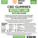 Sunny Skies 25mg Bedtime Lime CBD Isolate Gummies 15ct