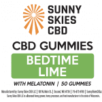 Sunny Skies 25mg Bedtime Lime CBD Isolate Gummies 50ct