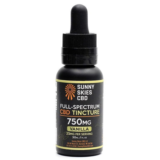 Sunny Skies Full Spectrum 750mg CBD Tincture Vanilla