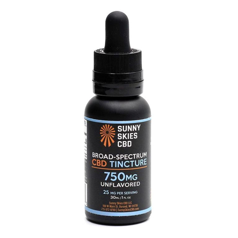 Sunny Skies Broad Spectrum 750mg CBD Tincture Unflavored