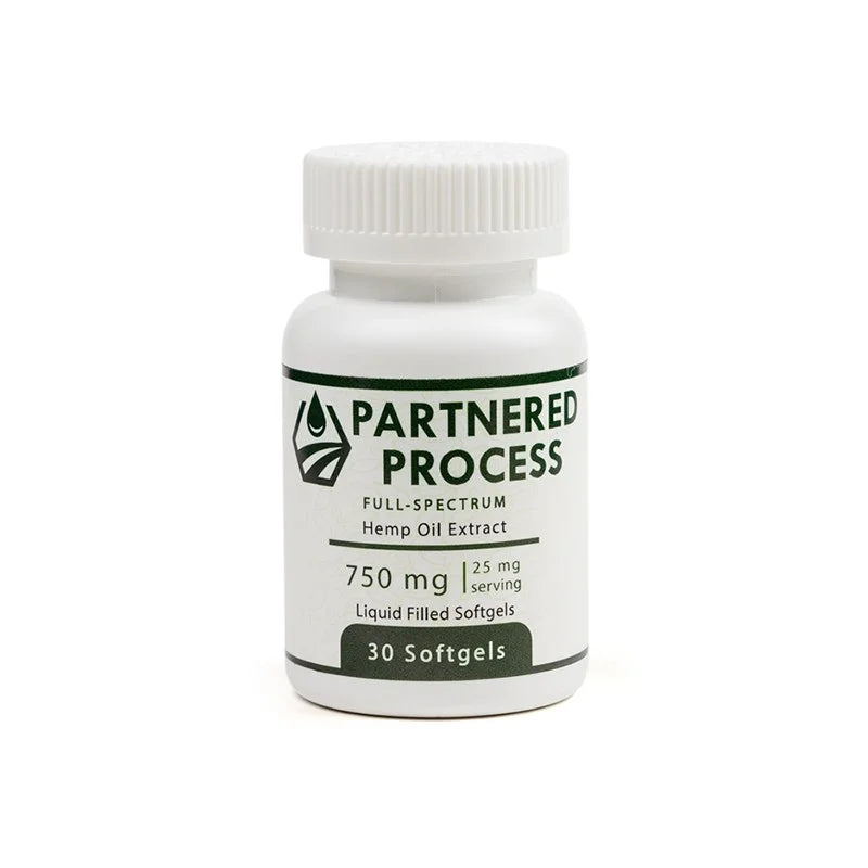 Partnered Process 750mg Full Spectrum CBD Soft Gels 25mg Each 30ct