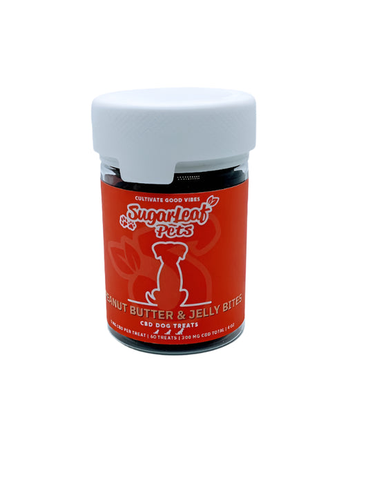 Sugarleaf Pet Chewies 60 treats 300mg CBD Peanut Butter & Jelly