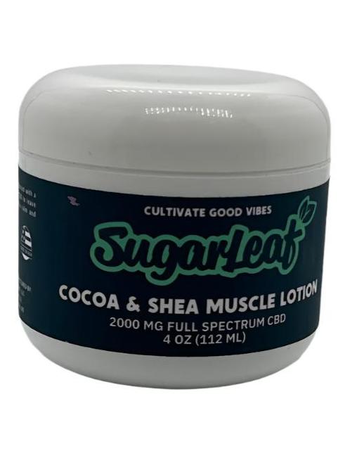 Sugarleaf 2000mg CBD + Cocoa + Shea Lotion 4 ounces