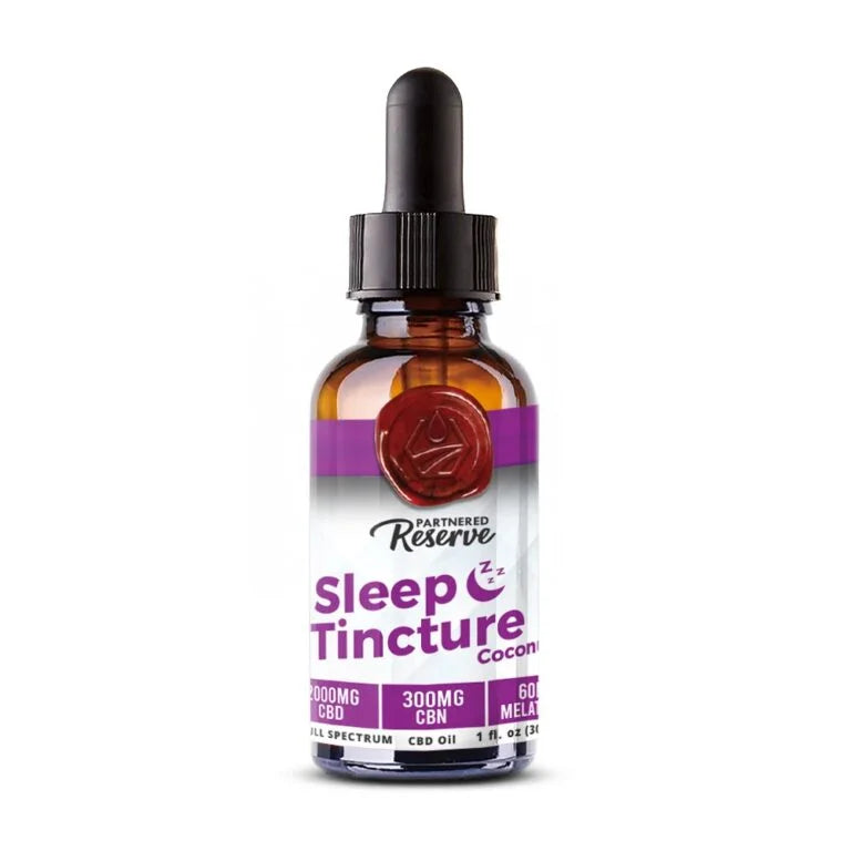 Partnered Reserve Sleep Tincture CBD 2000mg CBN 300mg Melatonin 60mg 1f loz Coconut Flavor