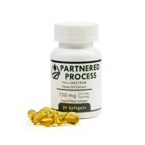 Partnered Process 750mg Full Spectrum CBD Soft Gels 25mg Each 30ct