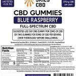 Sunny Skies 25mg Full Spectrum CBD Gummies Blue Raspberry 15ct