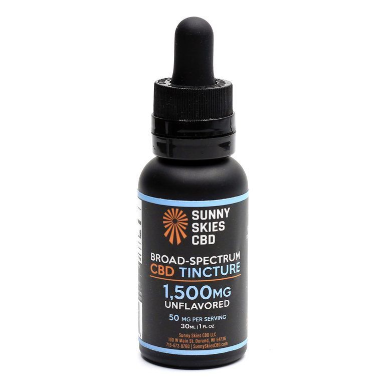 Sunny Skies Broad Spectrum 1500mg CBD Tincture Unflavored