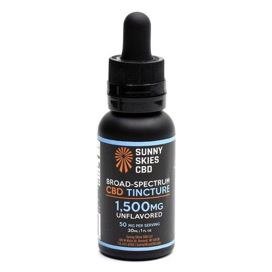 Sunny Skies Broad Spectrum 1500mg CBD Tincture Unflavored