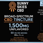Sunny Skies Broad Spectrum 1500mg CBD Tincture Unflavored