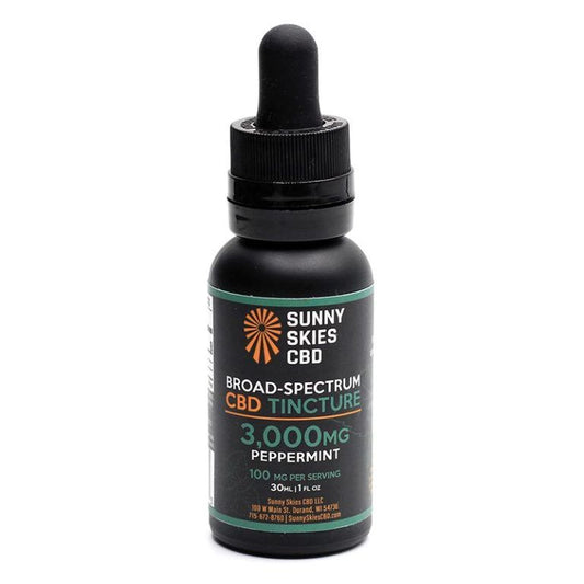 Sunny Skies Broad Spectrum CBD Tincture 3000mg Peppermint 30ml