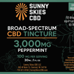Sunny Skies Broad Spectrum CBD Tincture 3000mg Peppermint 30ml