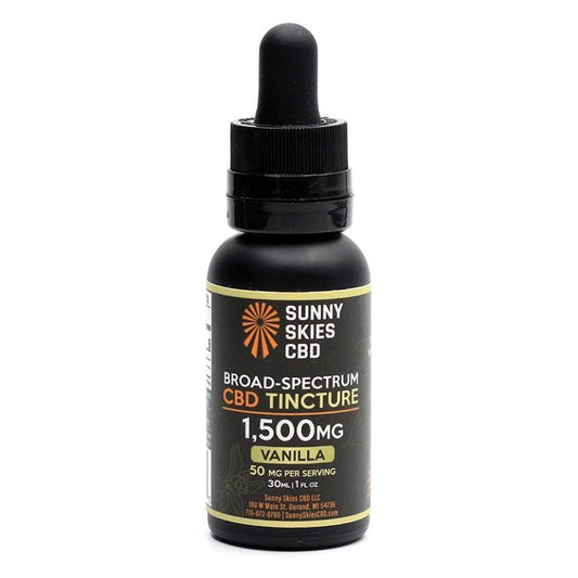Sunny Skies Broad Spectrum 1500mg CBD Tincture Vanilla