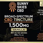 Sunny Skies Broad Spectrum 1500mg CBD Tincture Vanilla