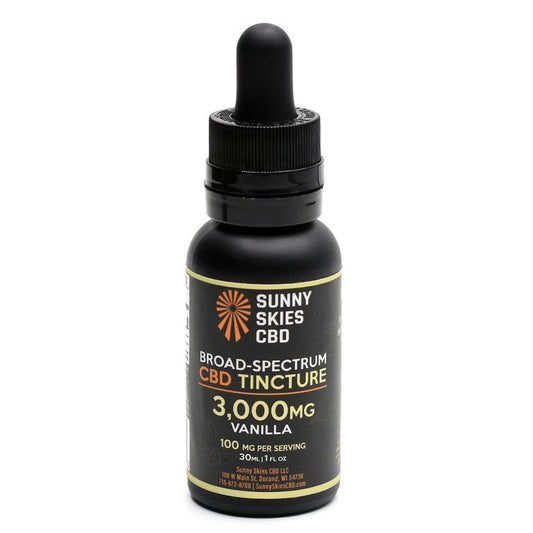 Sunny Skies Broad Spectrum 3000mg CBD Tincture Vanilla