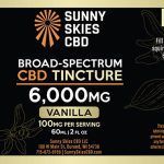 Sunny Skies Broad Spectrum 6000mg CBD Tincture Vanilla 60ml