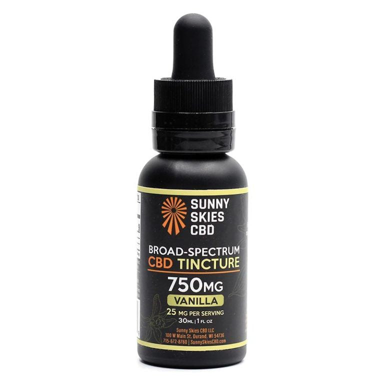 Sunny Skies Broad Spectrum 750mg CBD Tincture Vanilla