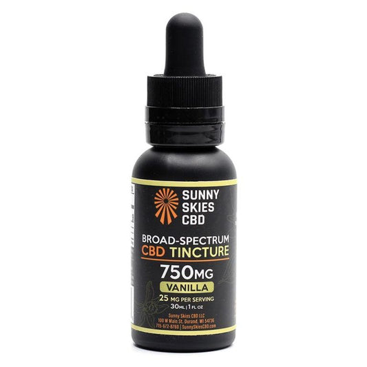 Sunny Skies Broad Spectrum 750mg CBD Tincture Vanilla