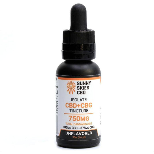 Sunny Skies CBD+CBG Isolate 750mg Tincture Unflavored