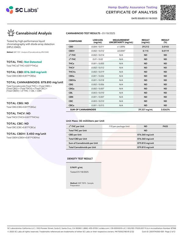 Sunny Skies 750mg CBD Isolate Sleep Drops