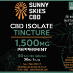 Sunny Skies 1500mg CBD Isolate Tincture Peppermint