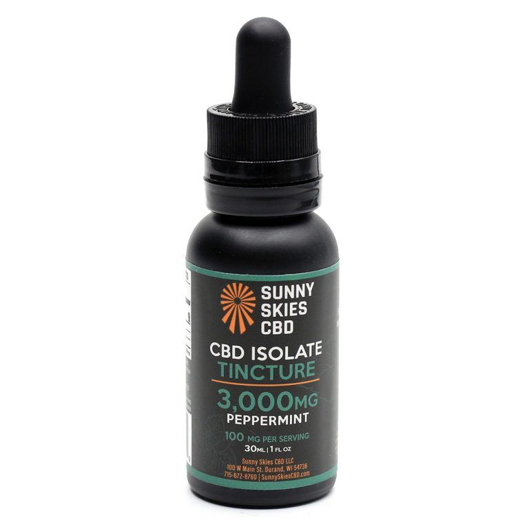 Sunny Skies 3000mg CBD Isolate Tincture Peppermint
