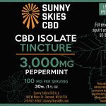 Sunny Skies 3000mg CBD Isolate Tincture Peppermint