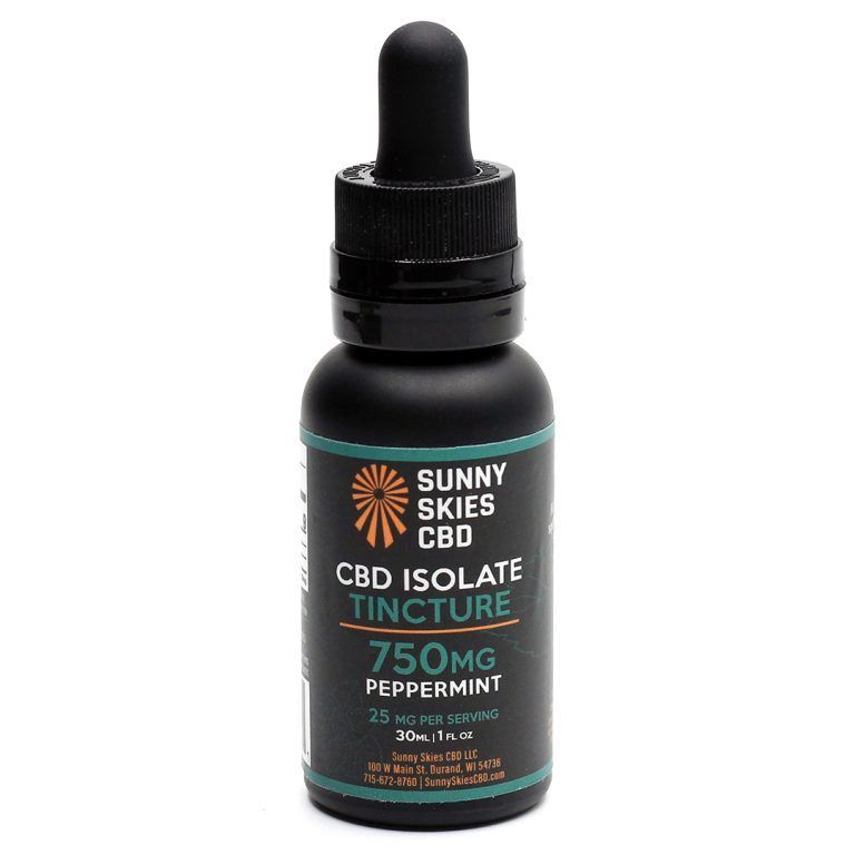 Sunny Skies 750mg CBD Isolate Tincture Peppermint