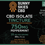 Sunny Skies 750mg CBD Isolate Tincture Peppermint