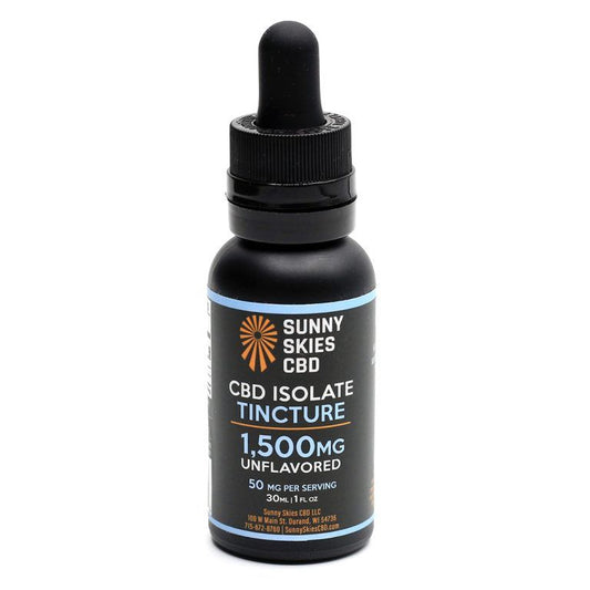 Sunny Skies 1500mg CBD Isolate Tincture Unflavored