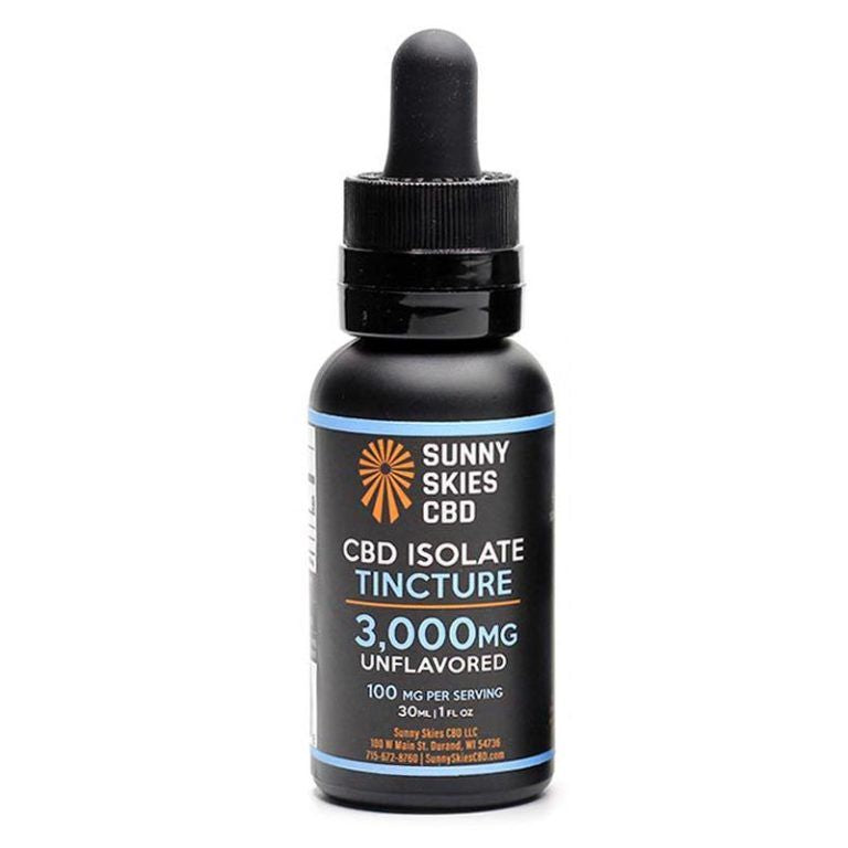 Sunny Skies 3000mg CBD Isolate Tincture Unflavored