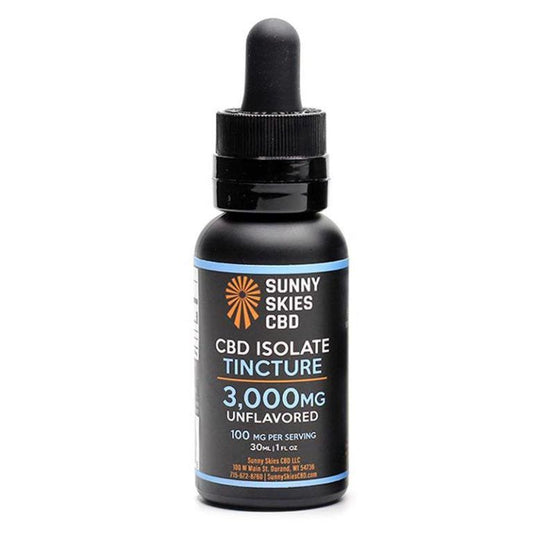 Sunny Skies 3000mg CBD Isolate Tincture Unflavored