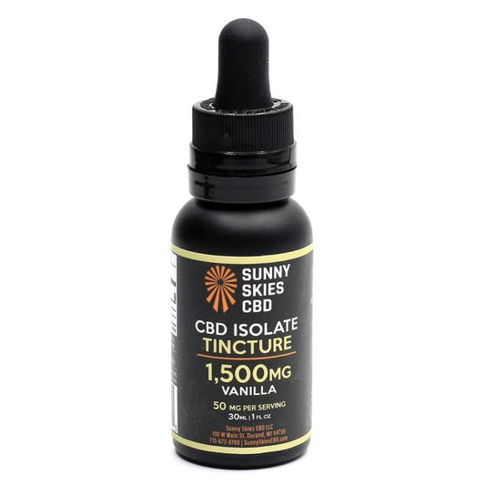 Sunny Skies 1500mg CBD Isolate Tincture Vanilla