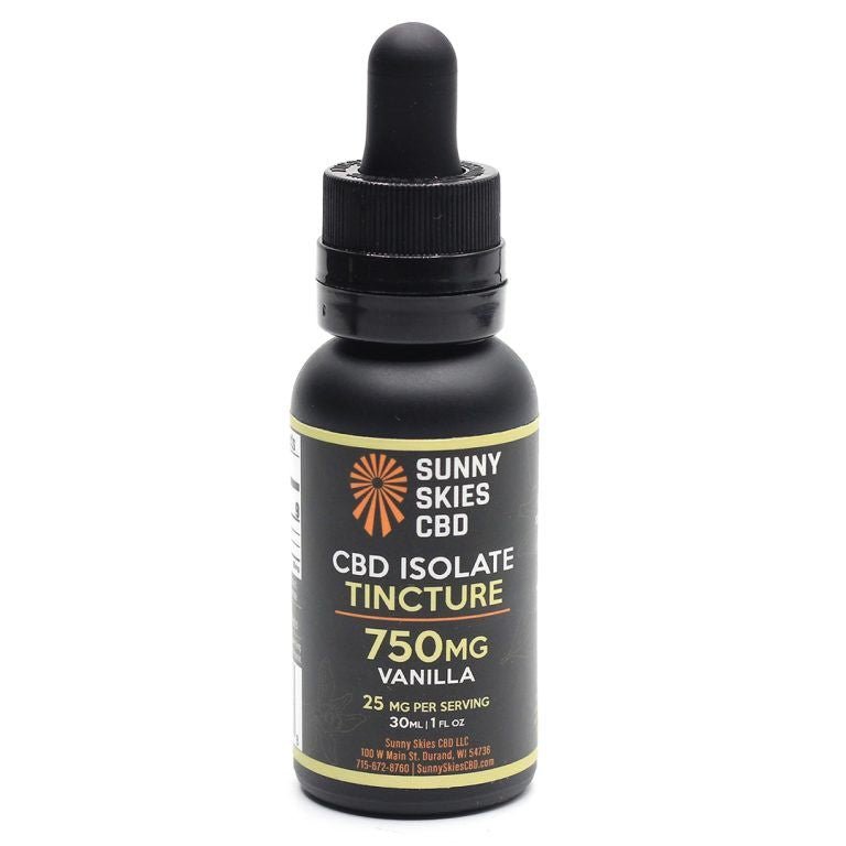 Sunny Skies 750mg CBD Isolate Tincture Vanilla