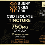 Sunny Skies 750mg CBD Isolate Tincture Vanilla