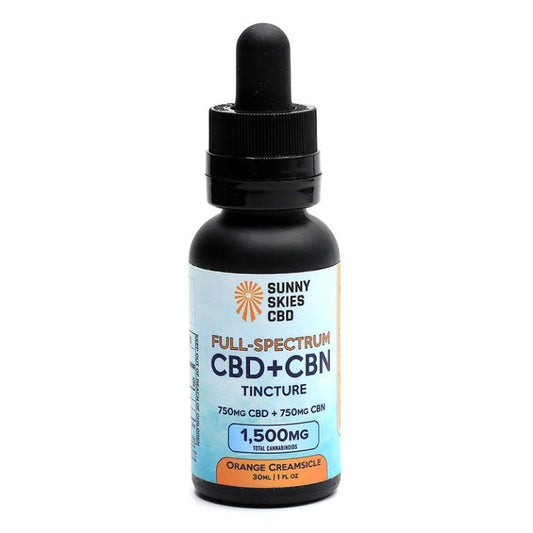 Sunny Skies Full Spectrum CBD+CBN 1500mg Tincture Orange Creamsicle