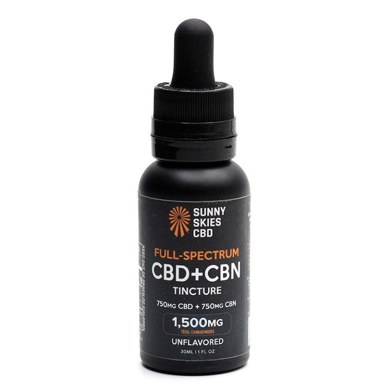 Sunny Skies Full Spectrum CBD+CBN 1500mg Tincture Unflavored