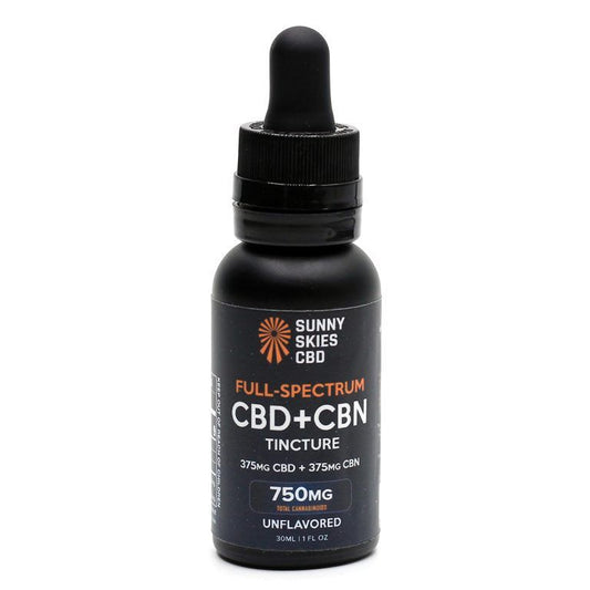 Sunny Skies Full Spectrum CBD+CBN 750mg Tincture Unflavored