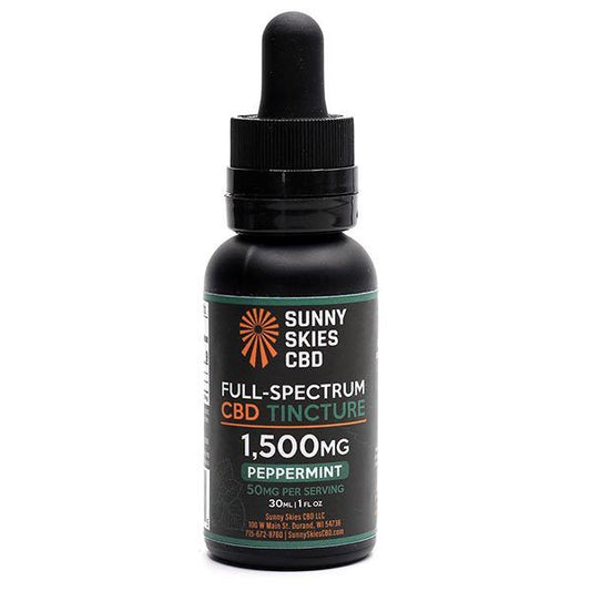 Sunny Skies Full Spectrum 1500mg CBD Tincture Peppermint