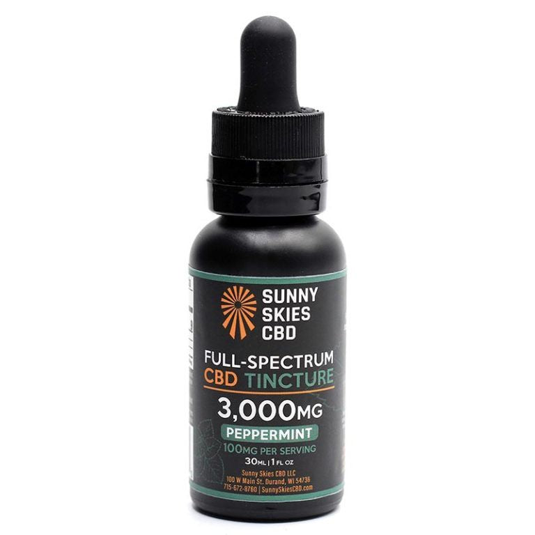 Sunny Skies Full Spectrum 3000mg CBD Tincture Peppermint