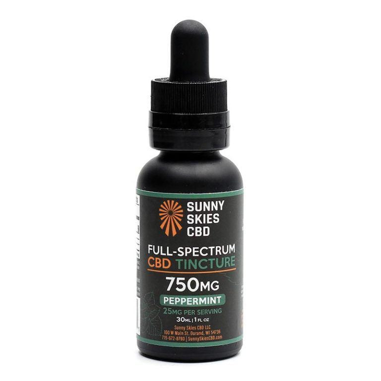Sunny Skies Full Spectrum 750mg CBD Tincture Peppermint