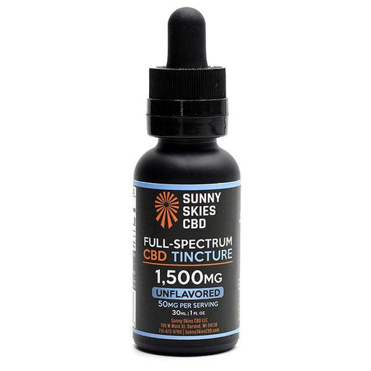 Sunny Skies Full Spectrum 1500mg CBD Tincture Unflavored