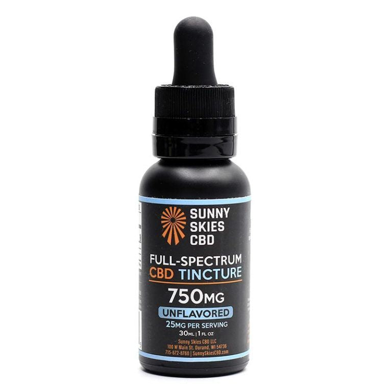 Sunny Skies Full Spectrum 750mg CBD Tincture Unflavored