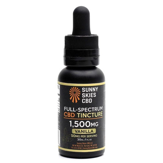 Sunny Skies Full Spectrum 1500mg CBD Tincture Vanilla
