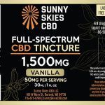 Sunny Skies Full Spectrum 1500mg CBD Tincture Vanilla