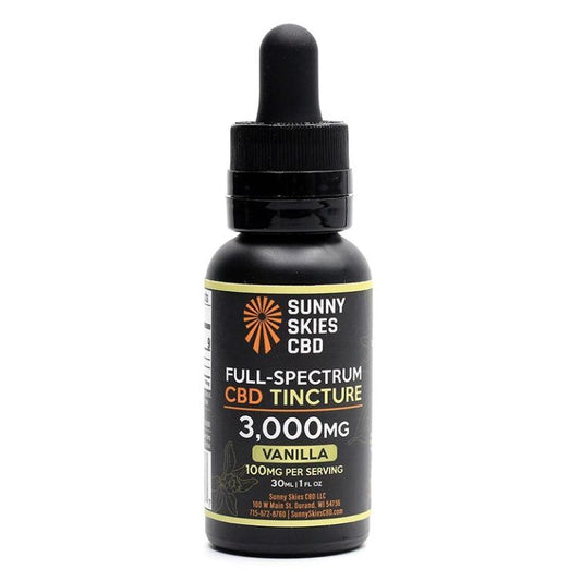 Sunny Skies Full Spectrum 3000mg CBD Tincture Vanilla