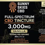 Sunny Skies Full Spectrum 3000mg CBD Tincture Vanilla