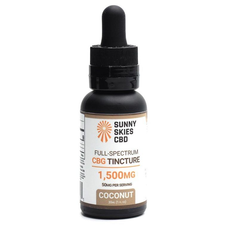 Sunny Skies Full Spectrum CBG 1500mg Tincture Coconut