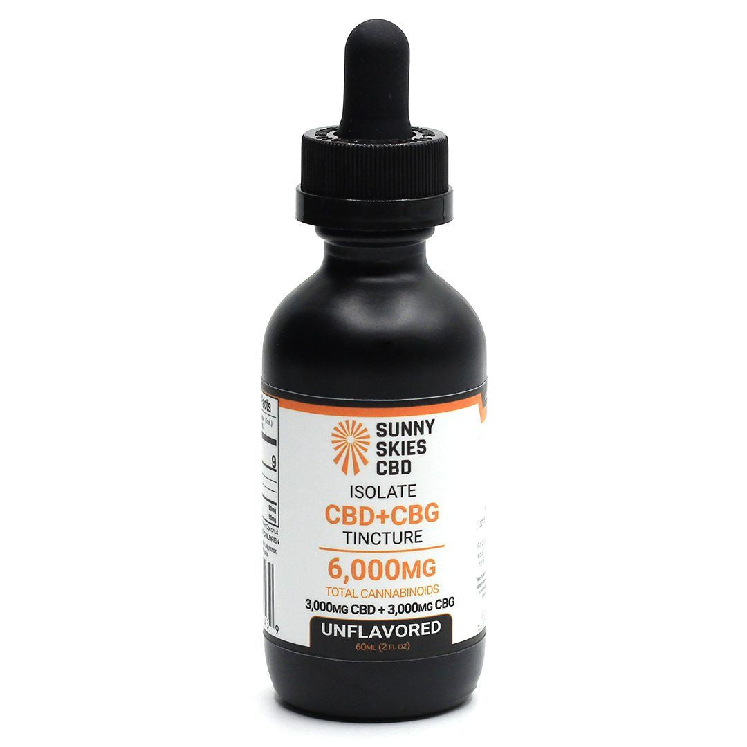 Sunny Skies Full Spectrum CBD + CBG 6000mg Tincture Unflavored 60ml